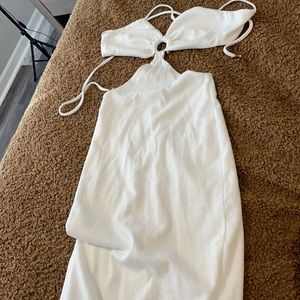 RUNAWAY THE LABEL WHITE CUT OUT MIDI IN SZ XS WORE ONCE
